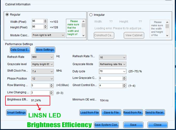 Brightness Efficiency LD display