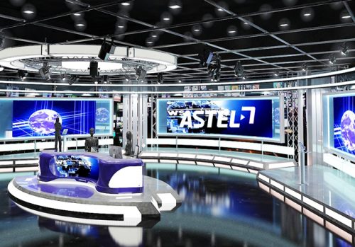 TV studio LED screen rental highlights the whole studio room